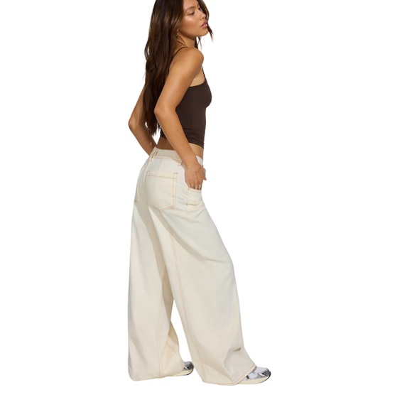 Garage Seamed Wide Leg Mega Jeans NWT Size 00 - Picture 2 of 12